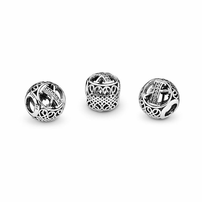 Pandora Vintage X Charm Europe - Sterling Silver/Cubic Zirconia - 480713HXJ